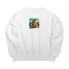 キャップ犬専門店のキャップ犬2 Big Crew Neck Sweatshirt