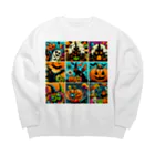 momonekokoのポップなハロウィン Big Crew Neck Sweatshirt