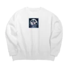 たんたん狸の不気味で可愛い森の不気味で可愛い犬001 Big Crew Neck Sweatshirt