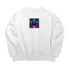 たんたん狸の不気味で可愛い森の不気味で可愛い熊001 Big Crew Neck Sweatshirt