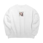 ChatAPのコリア猫 Big Crew Neck Sweatshirt