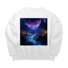 AQUAMETAVERSEの夜空　なでしこ1478 Big Crew Neck Sweatshirt