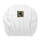 Karokaronすとあのタイガーカメラマン Big Crew Neck Sweatshirt