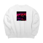 パワドラのネオンカラーで輝く都市2 Big Crew Neck Sweatshirt