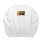 mochika21のレトロな車 Big Crew Neck Sweatshirt