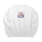 Akiraの猫 Big Crew Neck Sweatshirt