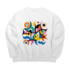 tohateの春 Big Crew Neck Sweatshirt