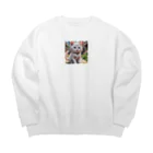 にゃんだーの大冒険！ Big Crew Neck Sweatshirt