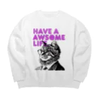 RainbowFam Plusの猫先輩 Big Crew Neck Sweatshirt