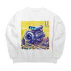 the blue seasonのメカニックの夢遊園地 Big Crew Neck Sweatshirt