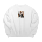 ブラウンの絶滅危惧種の貿易会社４ Big Crew Neck Sweatshirt