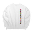 kimchinのカラフルな船の信号旗です! Big Crew Neck Sweatshirt