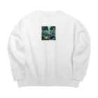 keikei411の仕事休憩 Big Crew Neck Sweatshirt