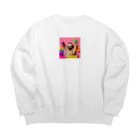 にっしーの部屋の元気です！ナマケモノ Big Crew Neck Sweatshirt