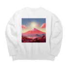 AQUAMETAVERSEの赤富士希望の印　なでしこ1478 Big Crew Neck Sweatshirt