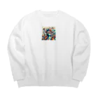 koumeiの自由な女神 Big Crew Neck Sweatshirt