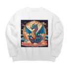 the blue seasonの昇華する守護龍 Big Crew Neck Sweatshirt