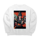 kimono_musume  AI artのscene12 Big Crew Neck Sweatshirt