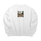 ZAK=ZAK@の真夏の都会のきりん Big Crew Neck Sweatshirt