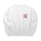 chapinnuのさくらの花びらで遊ぼう♪ Big Crew Neck Sweatshirt