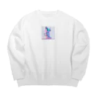 未来工房の未来から来たネコ Big Crew Neck Sweatshirt