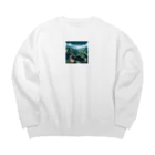 Pixel Art Goodsの万里の長城（pixel art） Big Crew Neck Sweatshirt