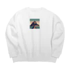 Pixel Art Goodsのモン・サン・ミシェル（pixel art） Big Crew Neck Sweatshirt