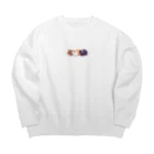 OKameMolꕤ︎︎オカメモルの3色の個性派モルモット Big Crew Neck Sweatshirt