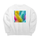 chan-takehaniの羽根のカレイドスコープ Big Crew Neck Sweatshirt