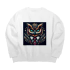 フクロウのベッドのスーツフクロウ Big Crew Neck Sweatshirt