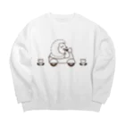 lemonysnow/ハリネズミグッズのハリネズミとバイク Big Crew Neck Sweatshirt