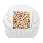 CHIKUSHOの色々な果物 Big Crew Neck Sweatshirt