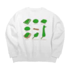 ヨシトミの絵のにゃふん7種 Big Crew Neck Sweatshirt