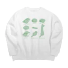 ヨシトミの絵のにゃふん単色＿7種 Big Crew Neck Sweatshirt