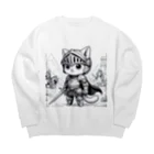 われらちきゅうかぞくのナイト キャッツ(Knight Cats) Big Crew Neck Sweatshirt