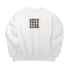 あんの西洋風トランプデザイン Big Crew Neck Sweatshirt