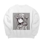 Mahaloのパーカーの女の子 Big Crew Neck Sweatshirt