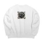 和柄屋の黒薔薇シリーズ Big Crew Neck Sweatshirt