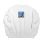 ganeshaの群れの中で他の人と協力しているタカ Big Crew Neck Sweatshirt