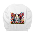 zenjoyのフラワーペンギン Big Crew Neck Sweatshirt