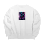 Skeletonの超クールな骸骨のサイバーパンクアート！ Big Crew Neck Sweatshirt