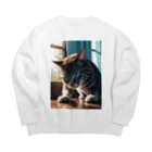 kaz_new9の蒼い瞳の猫ちゃん2 Big Crew Neck Sweatshirt