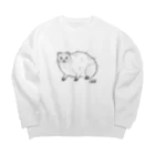 カツカレーのイワダヌキ（淡色） Big Crew Neck Sweatshirt