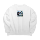 ganeshaのコアラップンでスケートボード体験 Big Crew Neck Sweatshirt