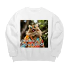 ARZMICOの洋画猫シリーズ Big Crew Neck Sweatshirt