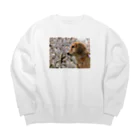 でぶっくすふんとの花見を満喫するちょちょさん Big Crew Neck Sweatshirt