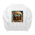 San☆Nikoのハンバーガー　トリプルくん Big Crew Neck Sweatshirt