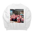 MTHの会社のらいんあっぷをするみにぶた管理製品 Big Crew Neck Sweatshirt