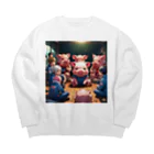 MTHのちーむのこんふりくとをするみにぶた仲介 Big Crew Neck Sweatshirt