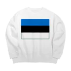 お絵かき屋さんのエストニアの国旗 Big Crew Neck Sweatshirt